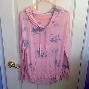 Pink & grey hoodie size large